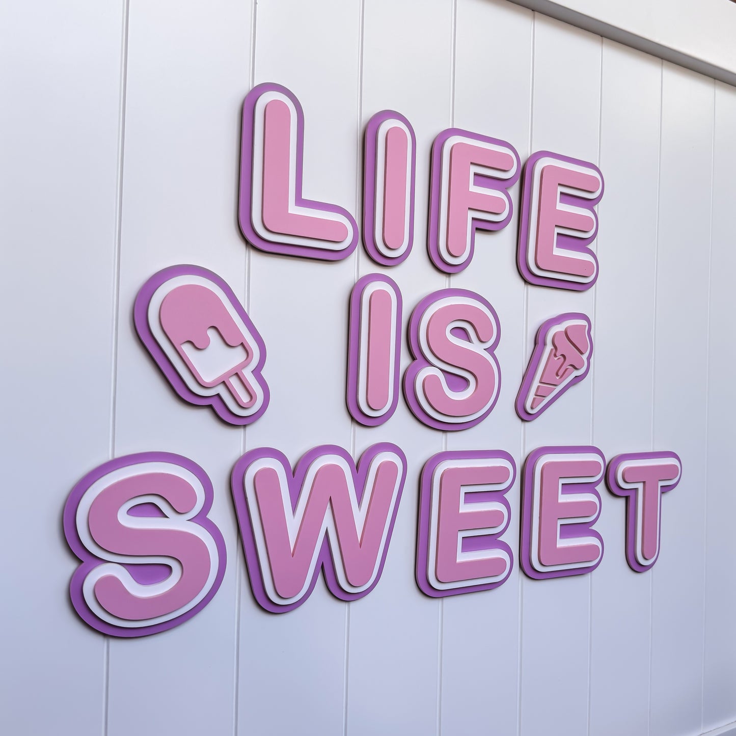 Triple Layer 3D Wall Letters