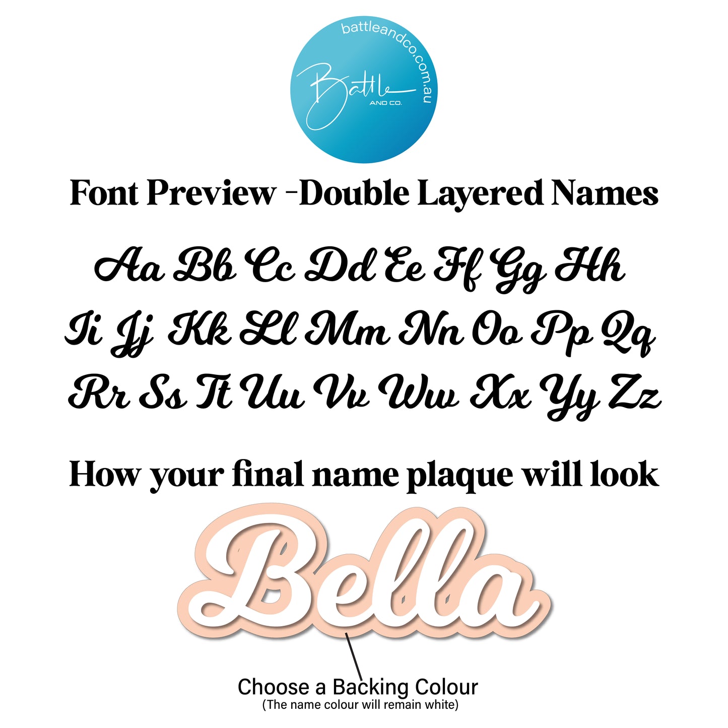 Double Layered 3D Name Plaque