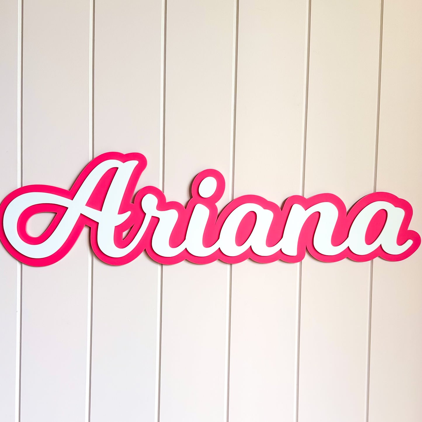 Double Layered 3D Name Plaque