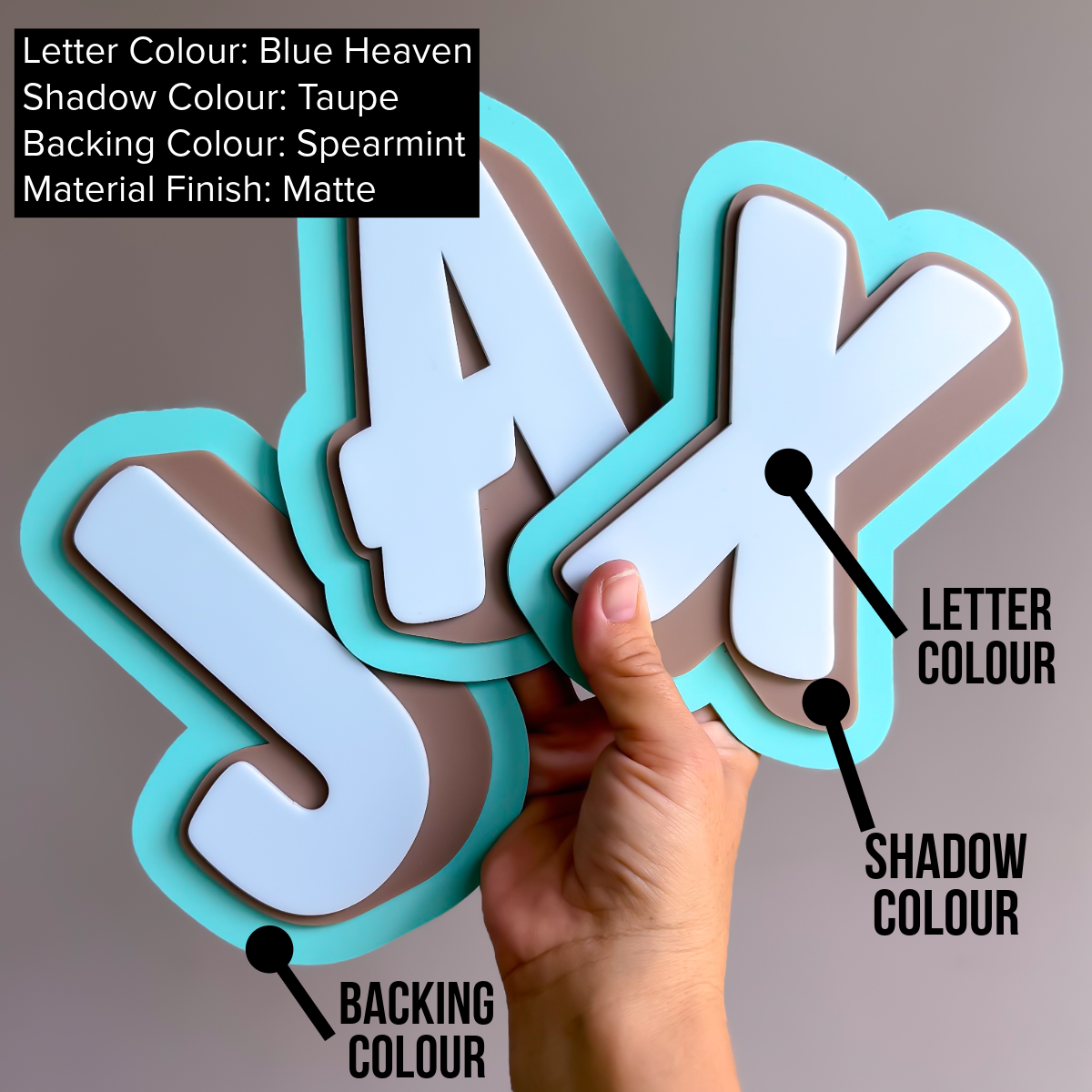 Shadow Style 3D Wall Letters