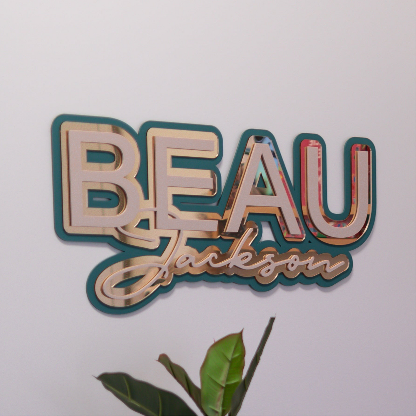 Dual 3D Name Plaque