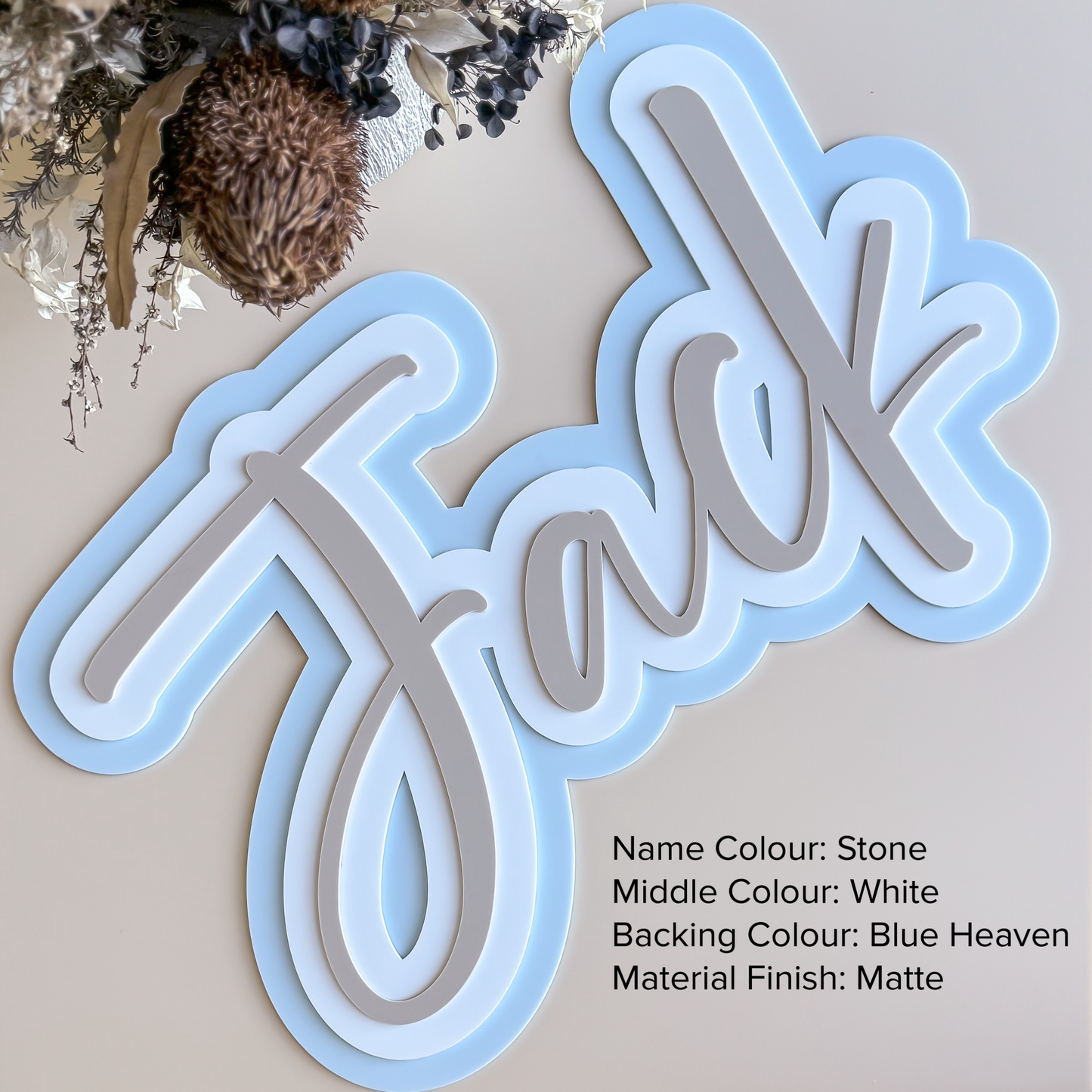 Script 3D Name Plaque