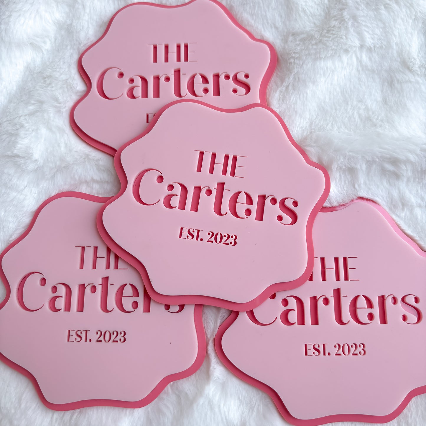 Signature Personalised Wavy Coaster Set