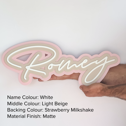 Script 3D Name Plaque