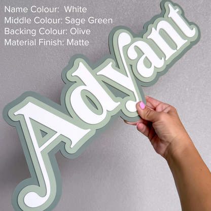 Triple Layer 3D Name Plaque