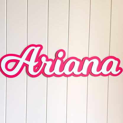 Double Layered 3D Name Plaque