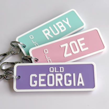 Personalised Plate Bag Tags