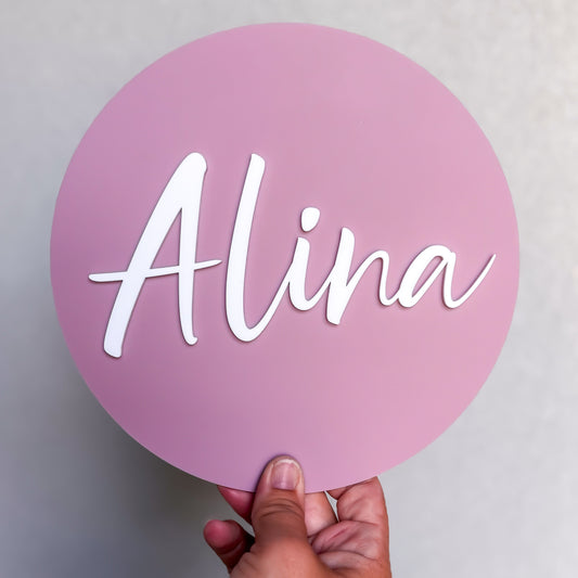 3D Round Name Plaque | Door Sign