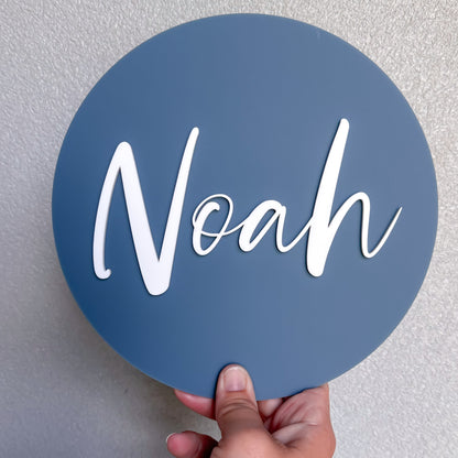 3D Round Name Plaque | Door Sign