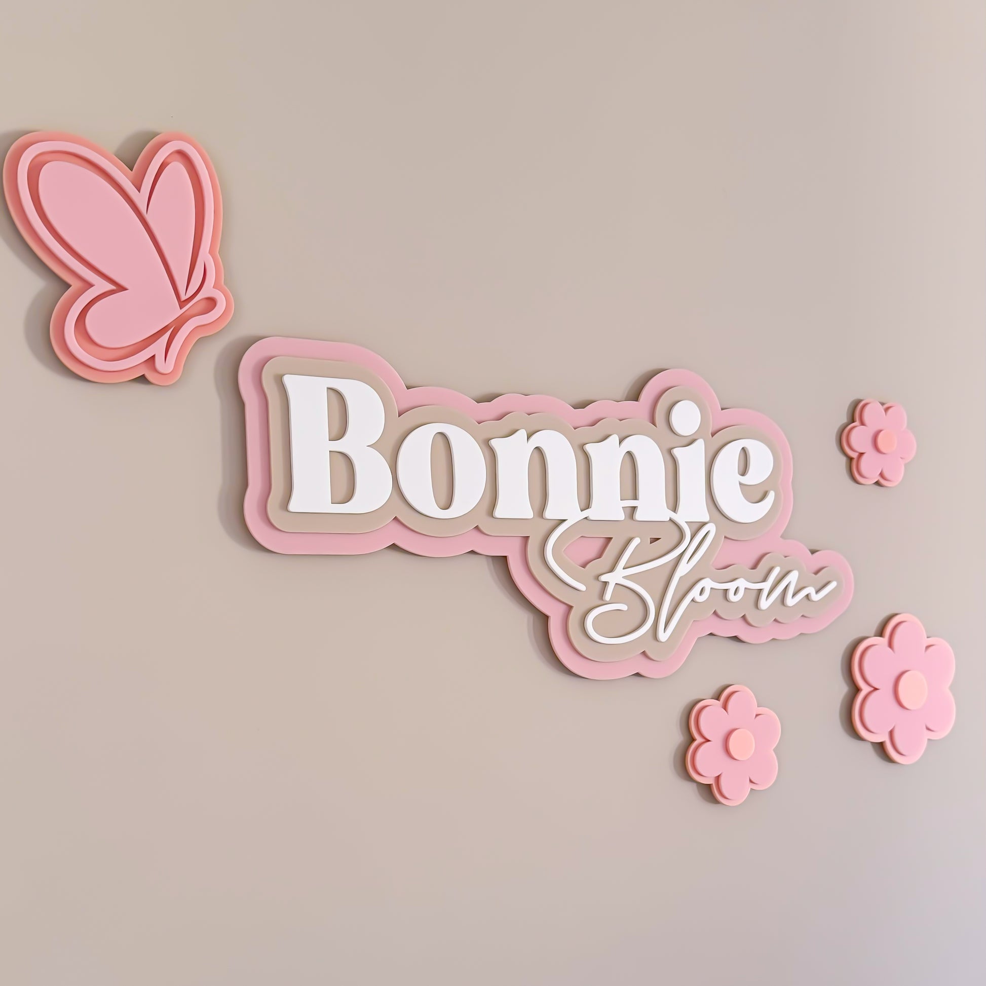 Dual 3D Name Plaque - Signature Style