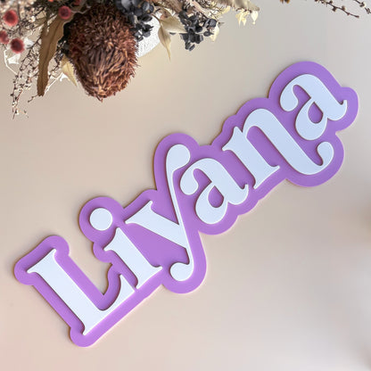 Double Layered 3D Name Plaque