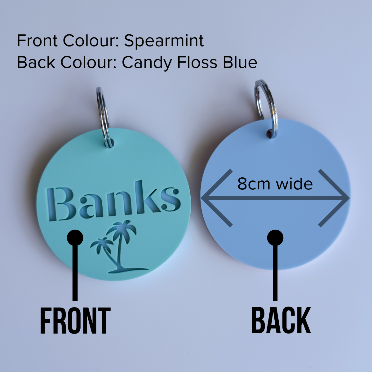 Acrylic Round Bag Tag