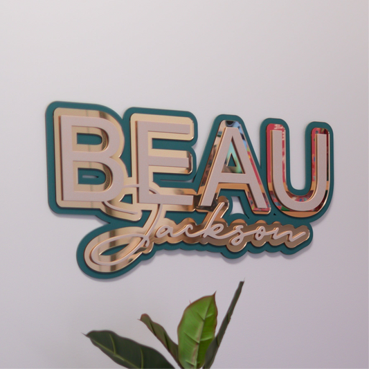 Dual 3D Name Plaque
