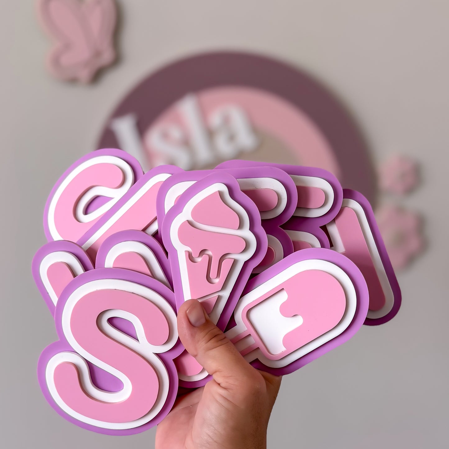 Triple Layer 3D Wall Letters