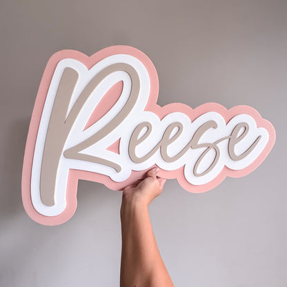 Script 3D Name Plaque