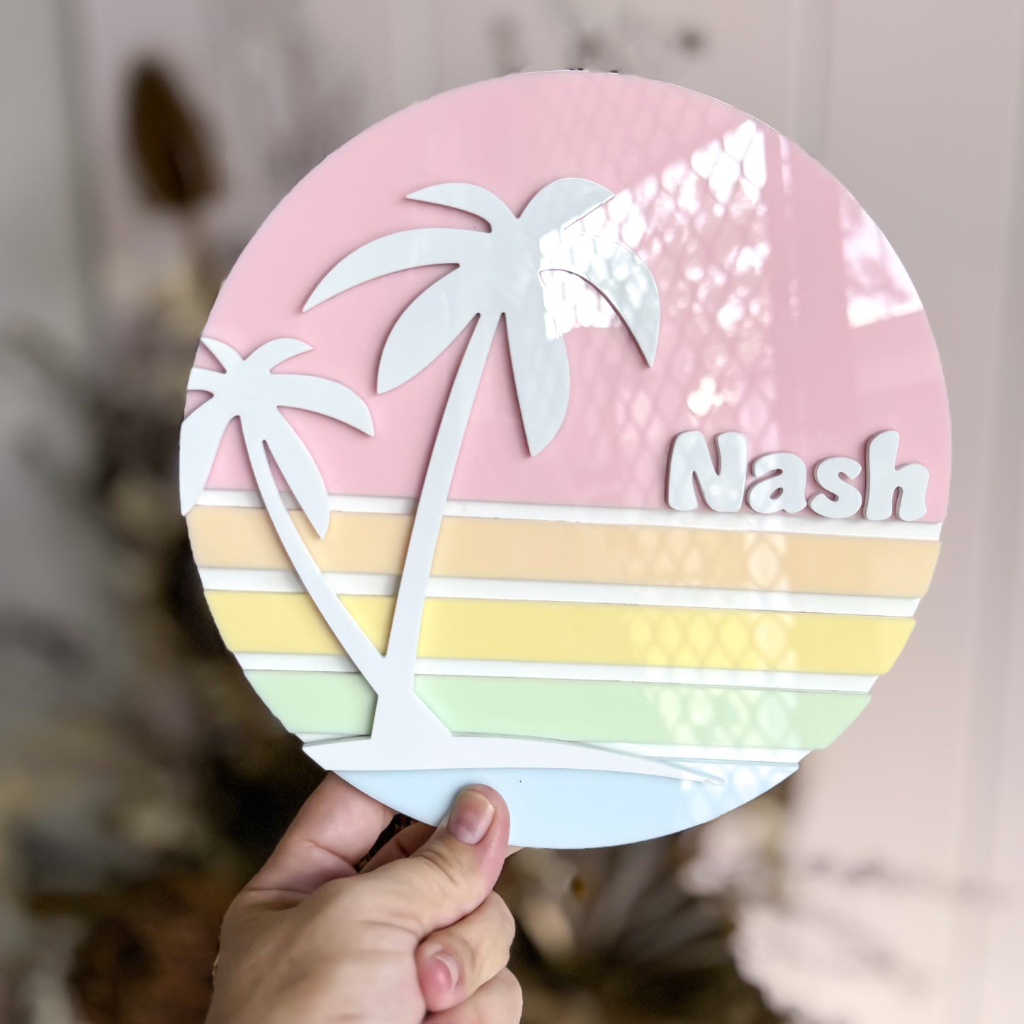 Summer Sunrise 3D Name Plaque