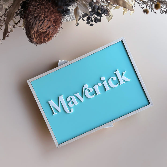 3D Framed Name Plaque