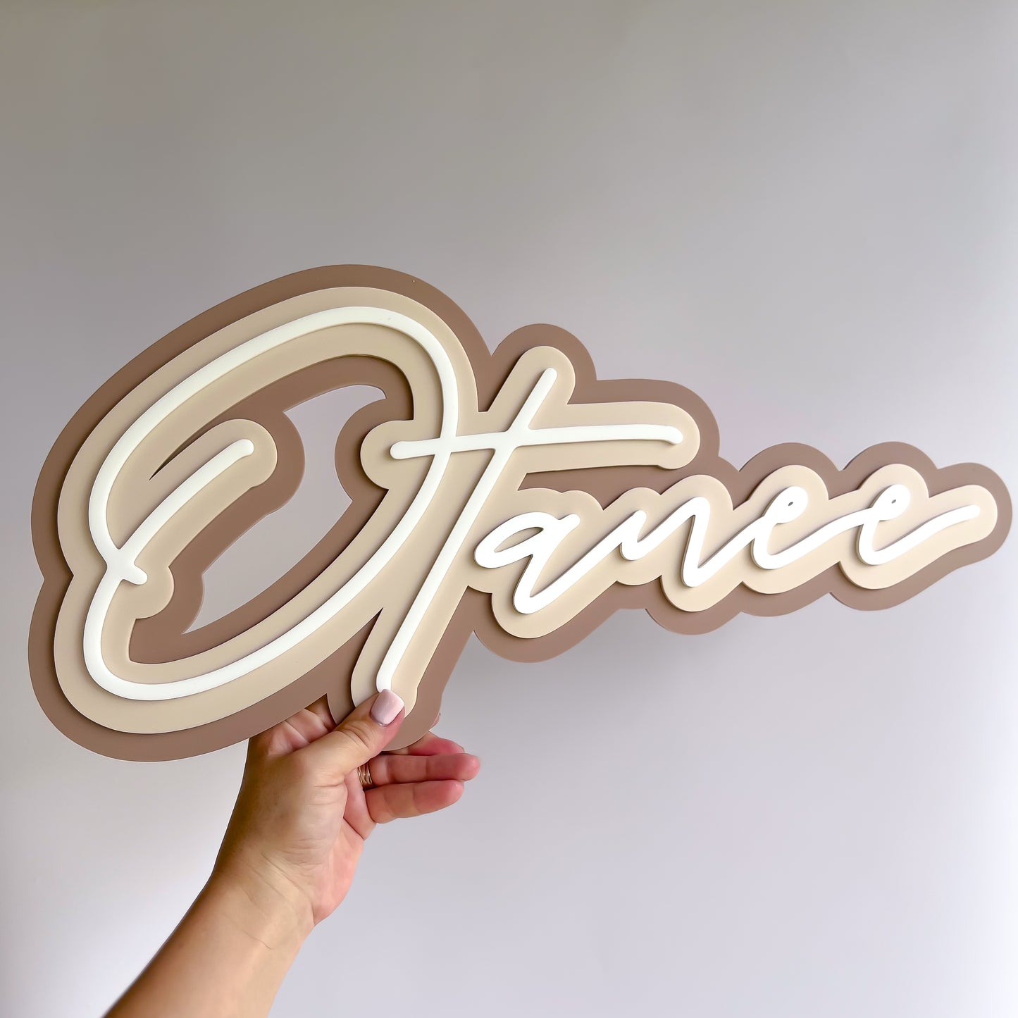 Script 3D Name Plaque