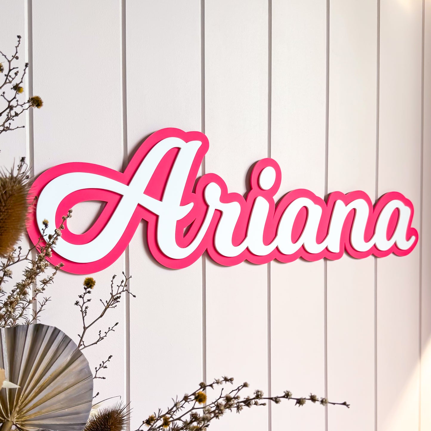 Double Layered 3D Name Plaque