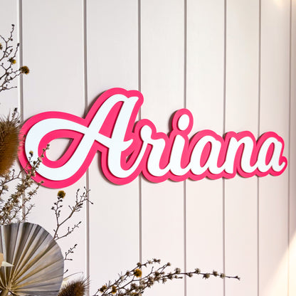 Double Layered 3D Name Plaque