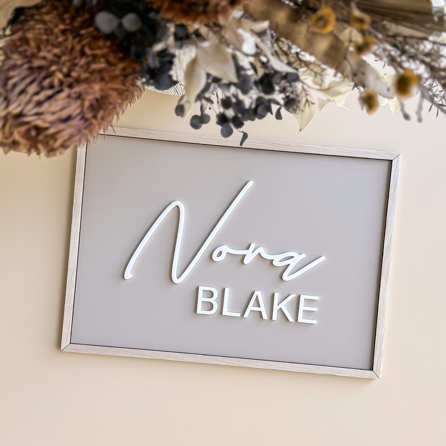 3D Framed Name Plaque - Dual Name