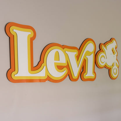 3D Name Plaque + Custom Wall Shape