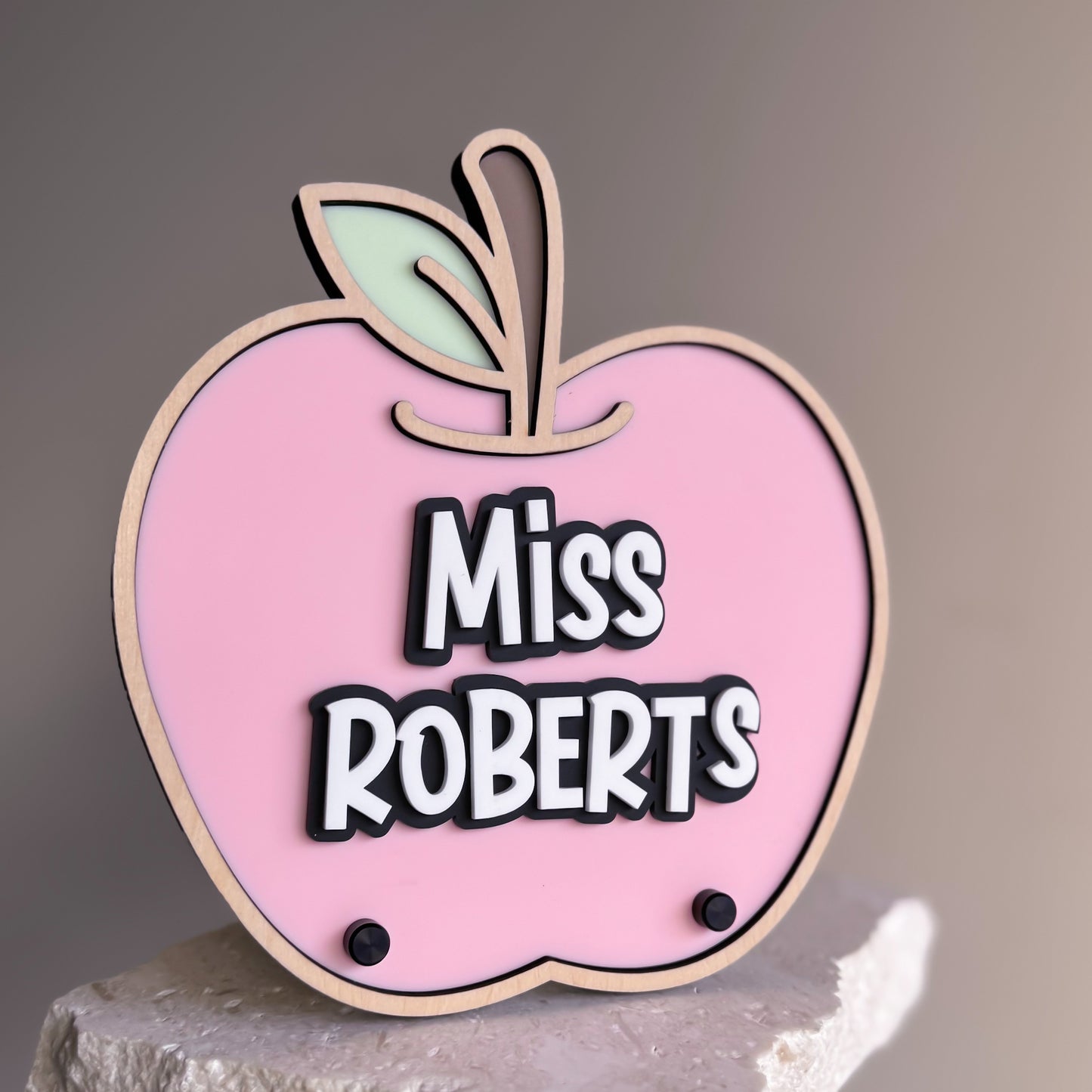 Personalised Teacher Desk Sign - Apple
