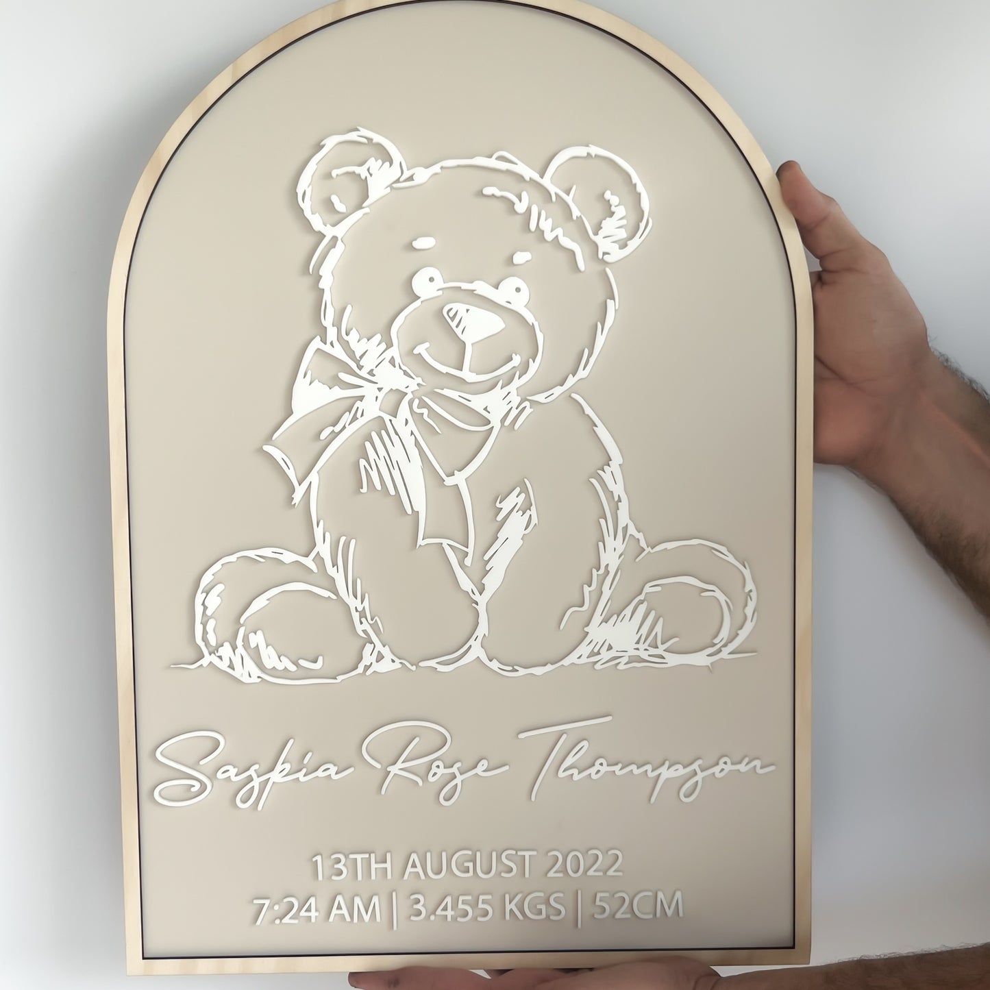 Teddy Bear Birth Plaque