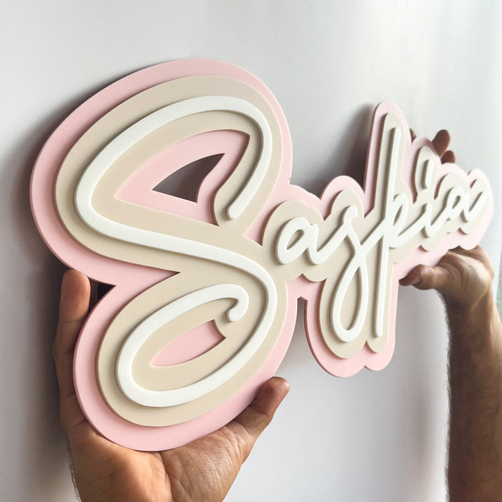 Script 3D Name Plaque