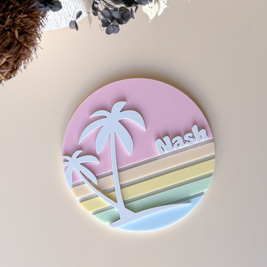 Summer Sunrise 3D Name Plaque
