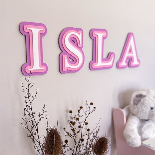 Triple Layer 3D Wall Letters
