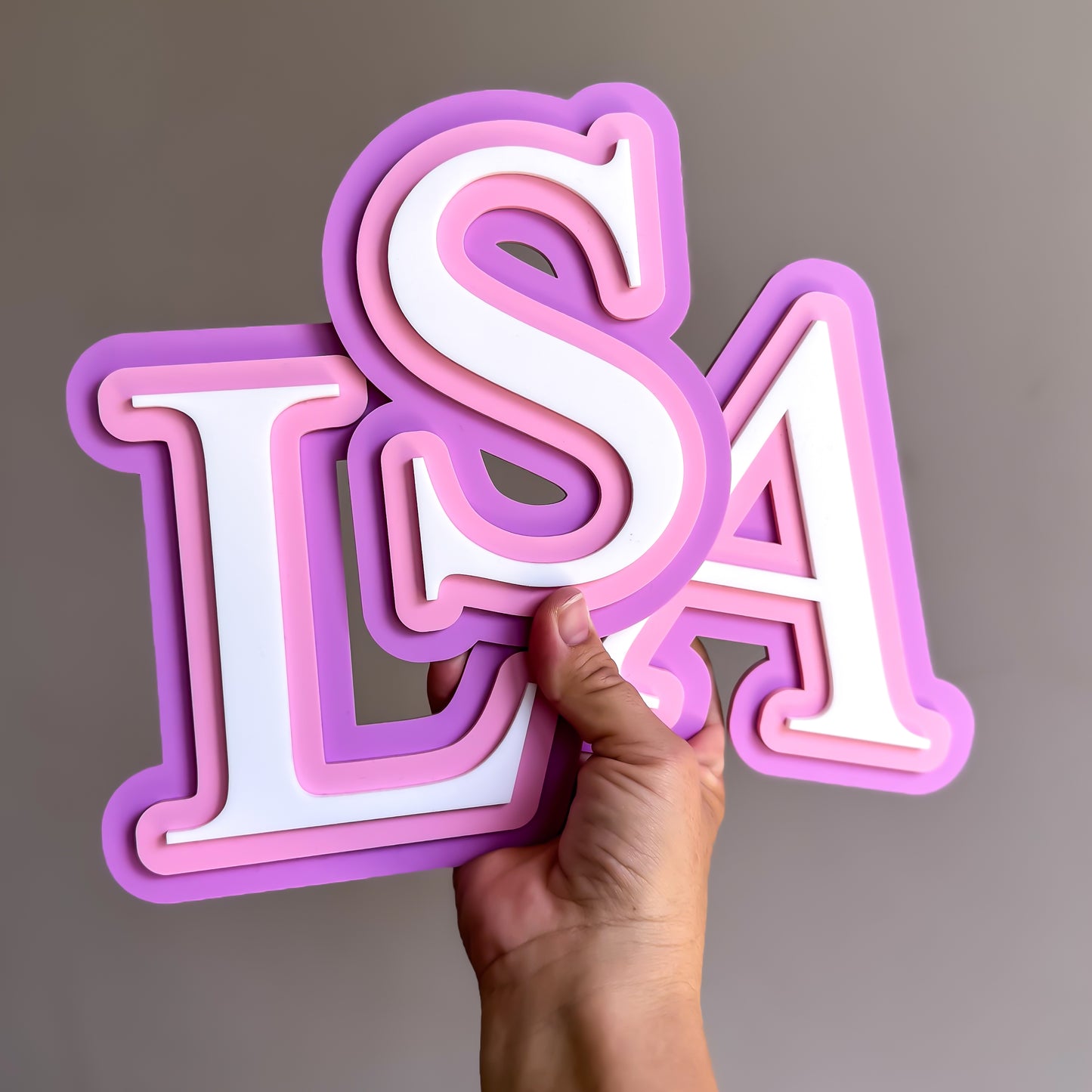 Triple Layer 3D Wall Letters