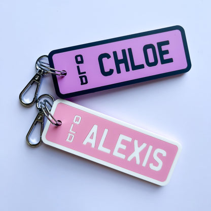 Personalised Plate Bag Tags