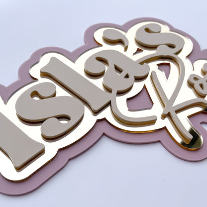 Dual 3D Name Plaque - Signature Style