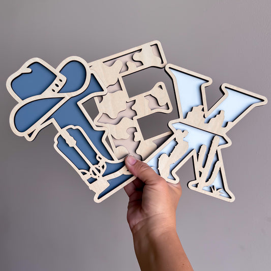 Country & Western Wooden Letters