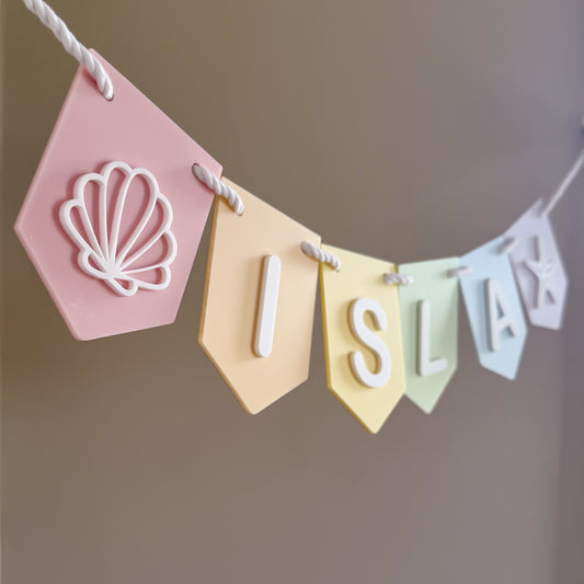 Pastel Rainbow Name Bunting