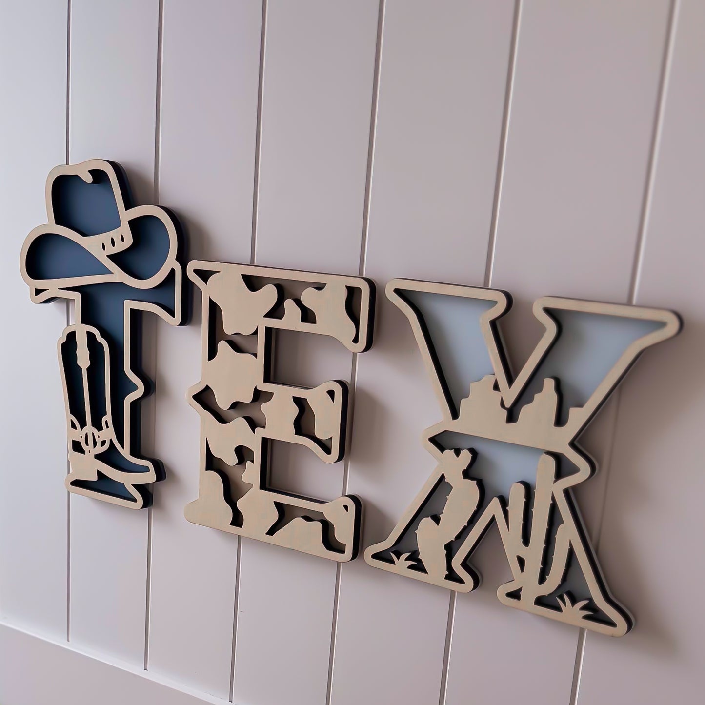 Country & Western Wooden Letters