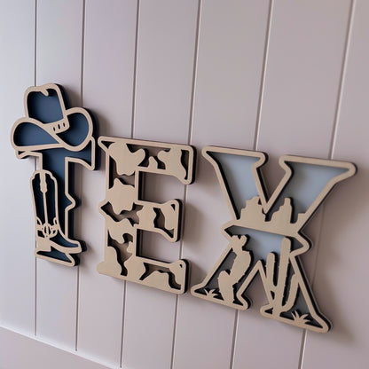 Country & Western Wooden Letters