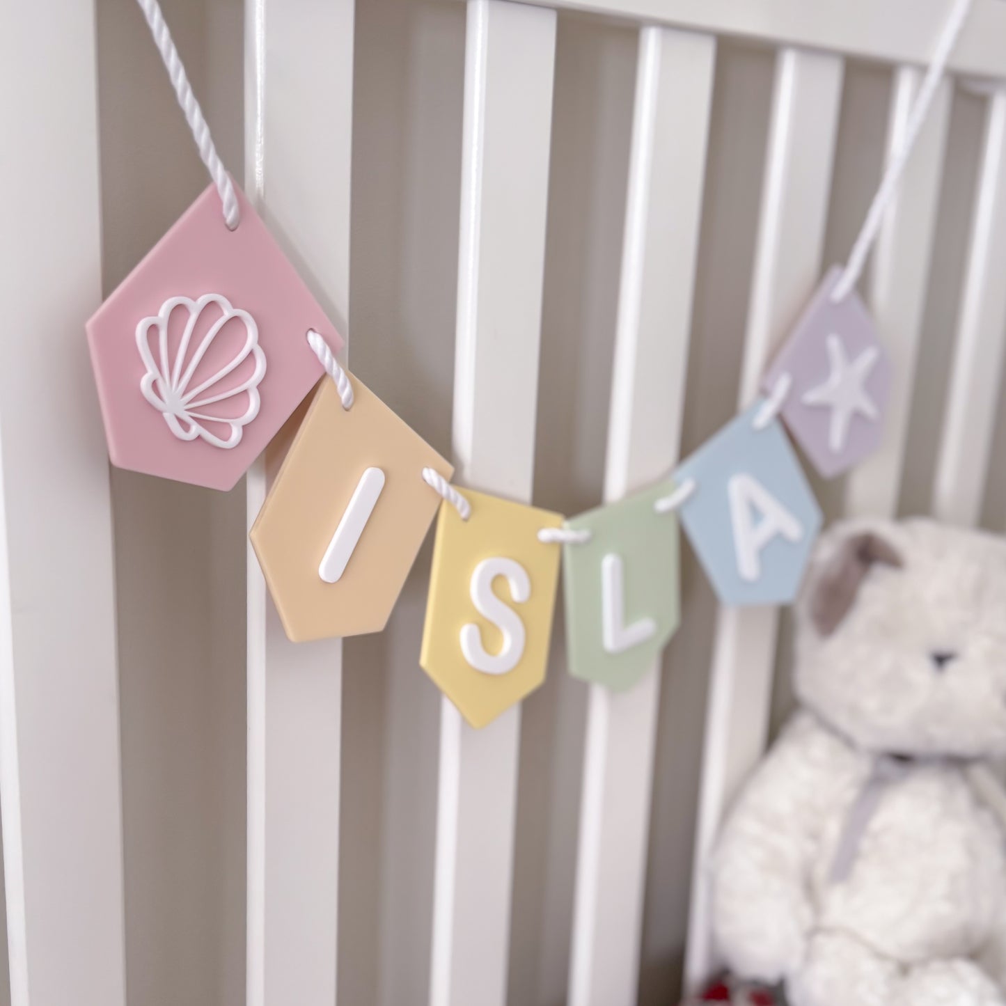 Pastel Rainbow Name Bunting