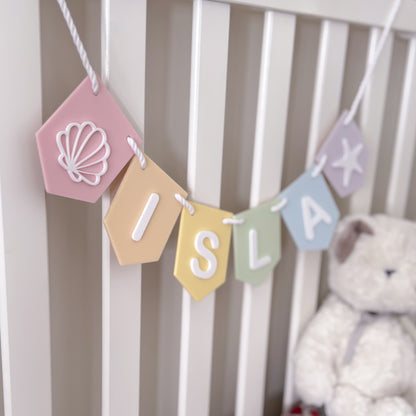 Pastel Rainbow Name Bunting
