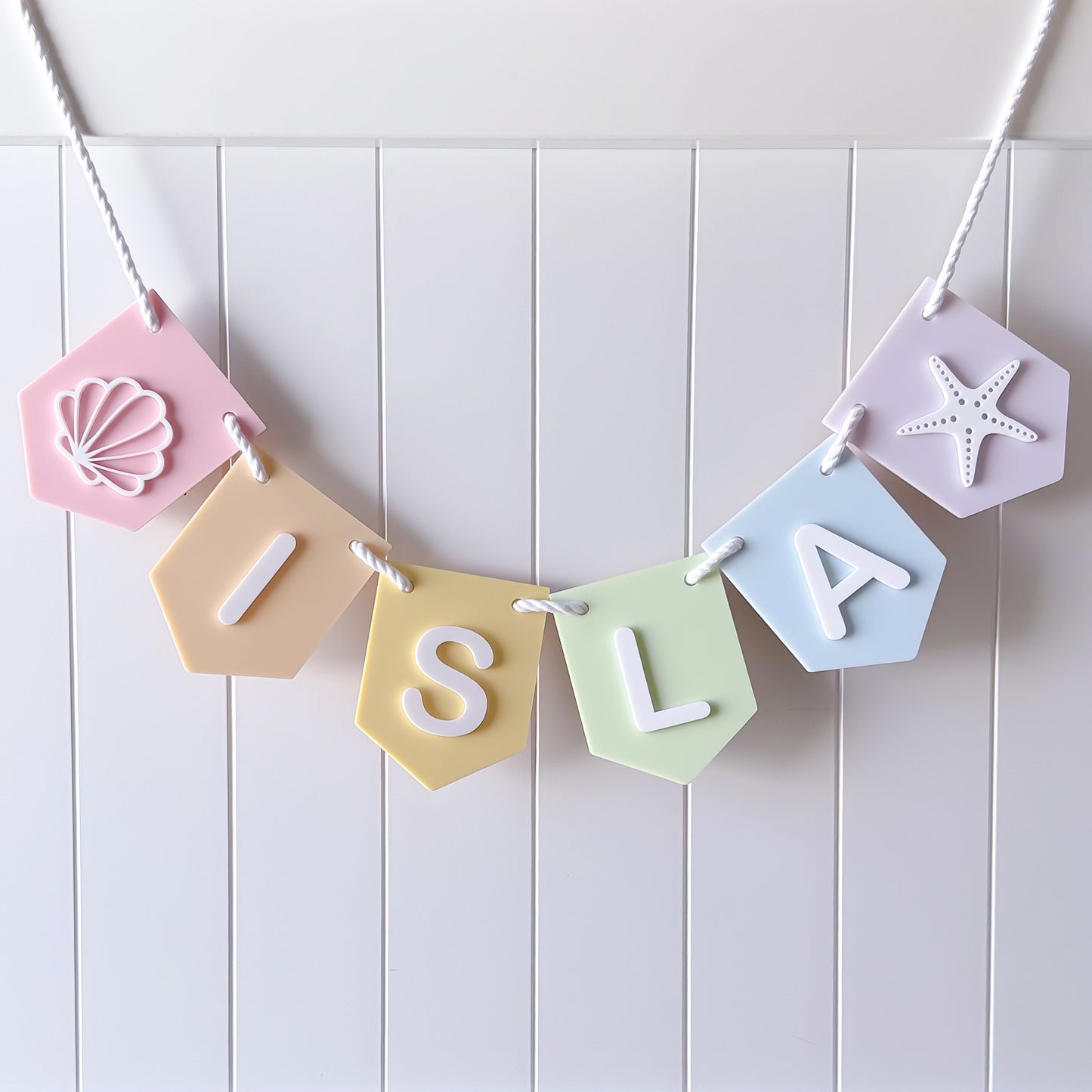 Pastel Rainbow Name Bunting