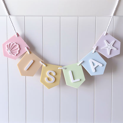 Pastel Rainbow Name Bunting