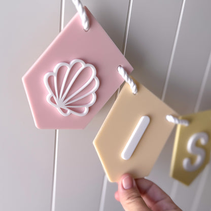 Pastel Rainbow Name Bunting
