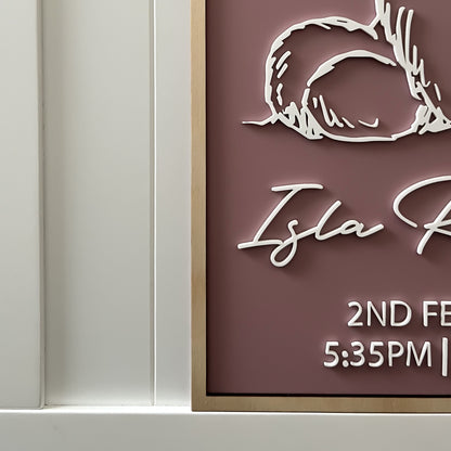 Teddy Bear Birth Plaque