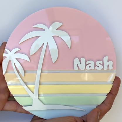 Summer Sunrise 3D Name Plaque