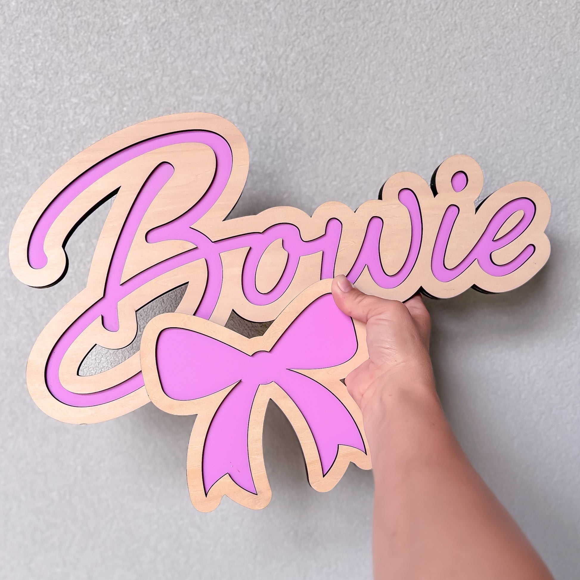 Wood Pop Name Plaque