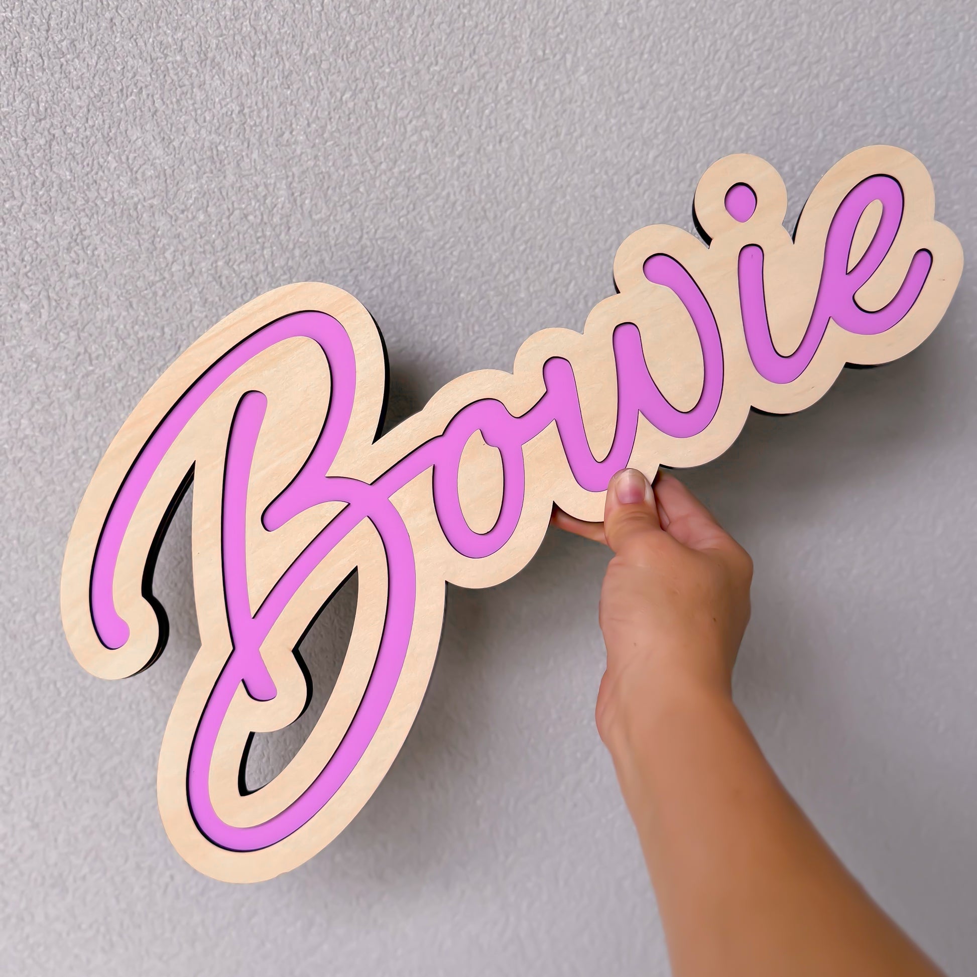 Wood Pop Name Plaque