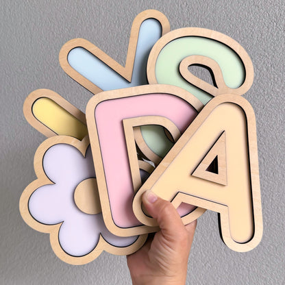 Wood Pop Letters