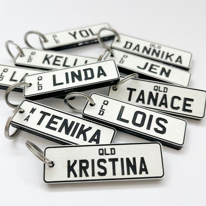 Personalised Plate Key Tag - Double Sided