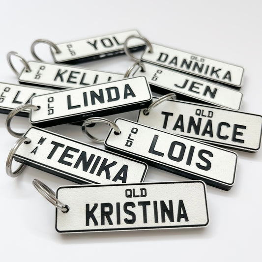 Personalised Plate Key Tag - Double Sided